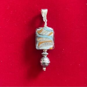 Handmade Lampwork Bead Pendant, no chain